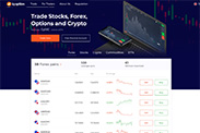 IQ Option's start page: Trade what you feel for